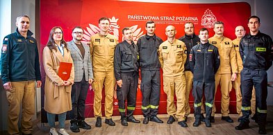 „Biernacki” wdzięczny strażakom. Osobiste podziękowania w komendzie PSP