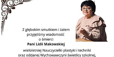 Uczyła z pasją i sercem. Zmarła Lidia Makowska