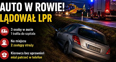 Kierowca bez uprawnień wjechał do rowu. 18-latka trafiła do szpitala
