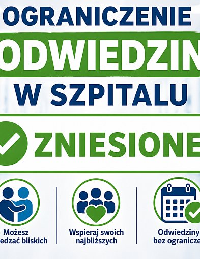 Odwiedziny znów bez ograniczeń. Ważna informacja ze szpitala w Jarocinie