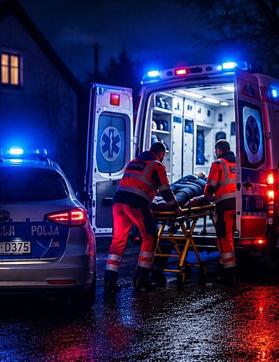 Atak nożownika w Raszewach. Jeden z braci trafił do szpitala
