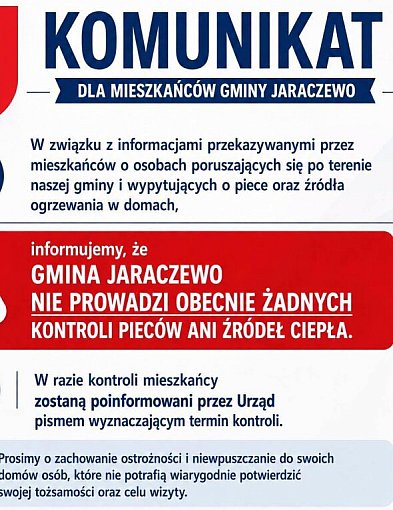 Kto chodzi po domach i wypytuje o ogrzewanie? Gmina Jaraczewo wydała komunikat