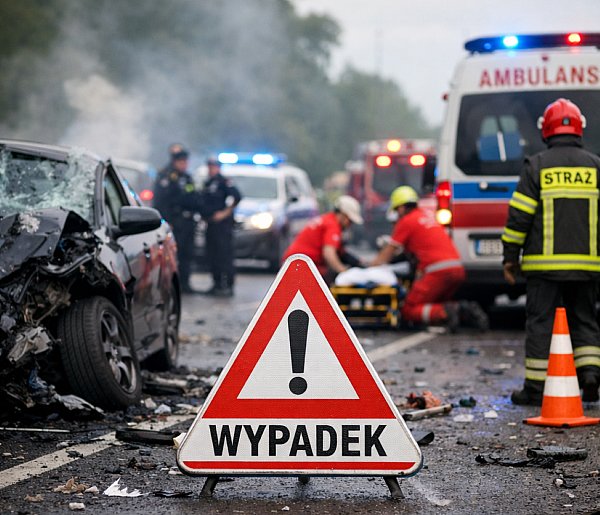 Poważny wypadek w Witaszycach. Droga krajowa nr 11 nieprzejezdna