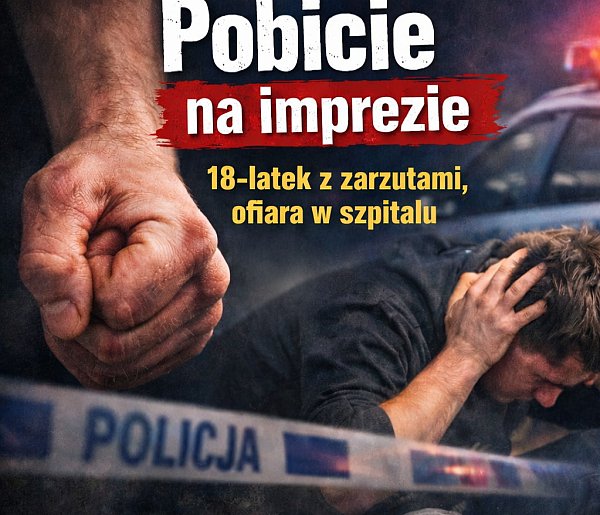 Uderzał, a potem kopał leżącego. Nocne pobicie zakończone zarzutami dla 18-latka