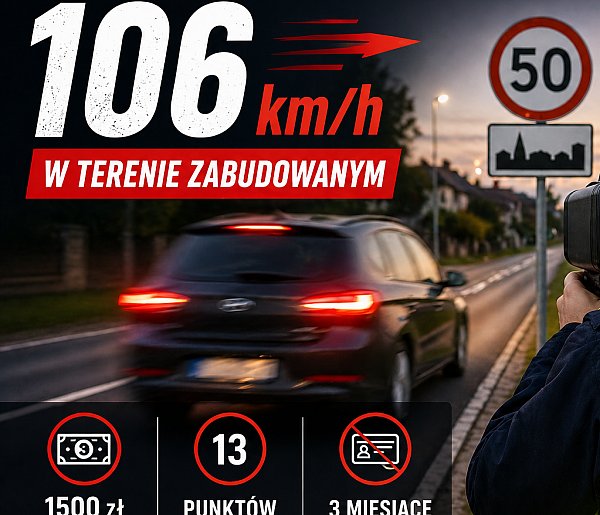 Brawura na drodze. 19-latek ukarany za niebezpieczną jazdę