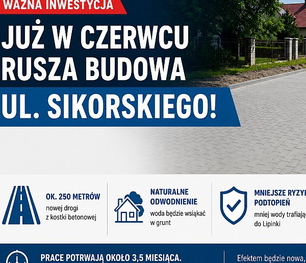 Ul. Sikorskiego doczeka się przebudowy. Wiadomo, kiedy ruszą prace