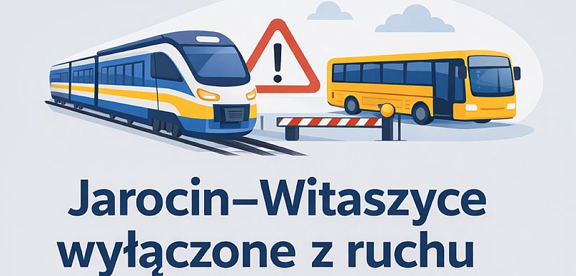 Pociąg tylko do Jarocina. Odcinek Jarocin–Witaszyce z komunikacją zastępczą