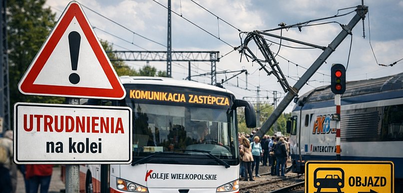 Awaria sieci trakcyjnej w Poznaniu. Problemy z pociągami do Jarocina i Środy Wlkp.