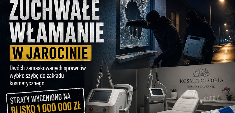 Zuchwałe włamanie w Jarocinie. Straty sięgają miliona złotych