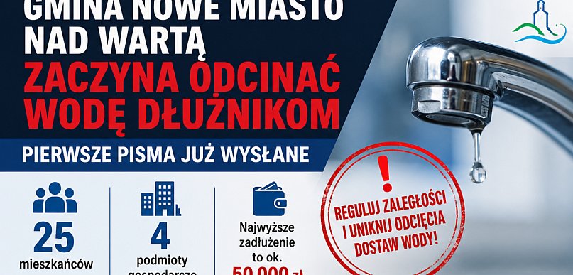 Gmina bierze się za dłużników. Możliwe odcięcia wody dla mieszkańców i firm