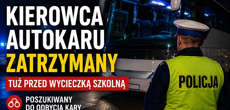 Miał zawieźć uczniów na wycieczkę. Okazało się, że ciąży na nim wyrok