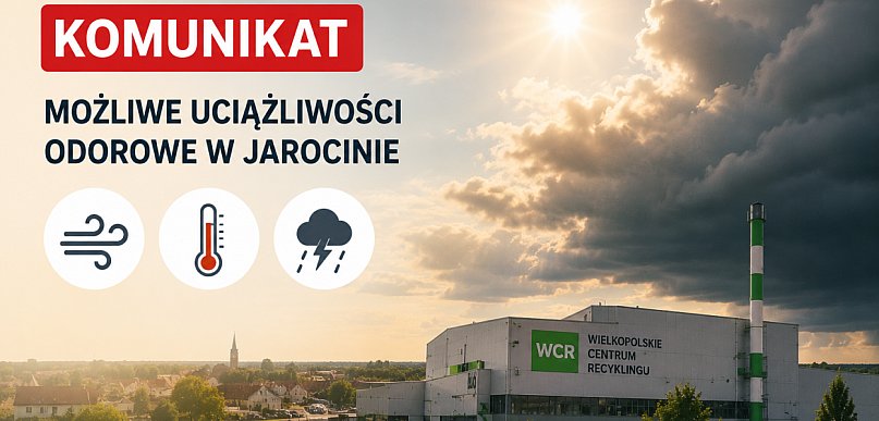 WCR ostrzega mieszkańców. Przez pogodę mogą pojawić się nieprzyjemne zapachy