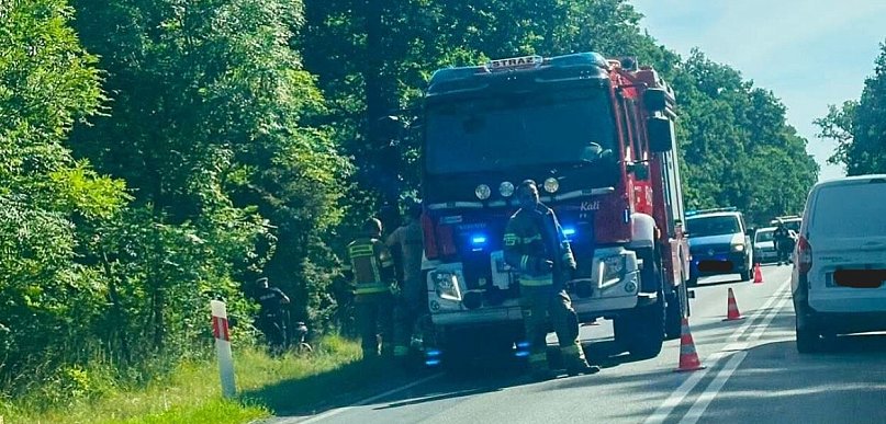 16-latek wyjechał na DK12. Doszło do zderzenia z samochodem (ZDJĘCIA)