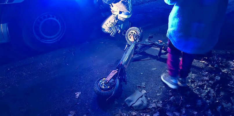 Hulajnoga wywróciła się na drodze. Jedna osoba ranna (ZDJĘCIA) - 16503