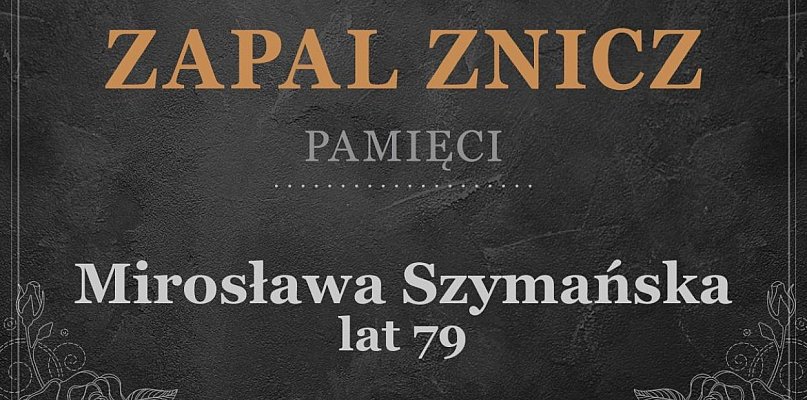 Nie żyje Mirosława Szymańska. OSP Witaszyce w żałobie