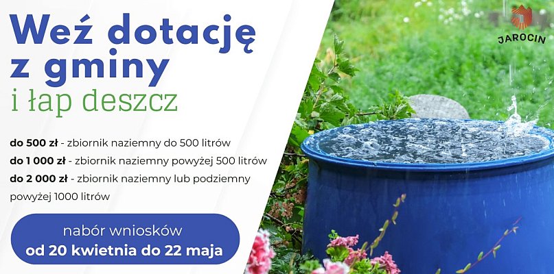 100 tys. zł na retencję w Jarocinie. Sprawdź, jak zdobyć dotację