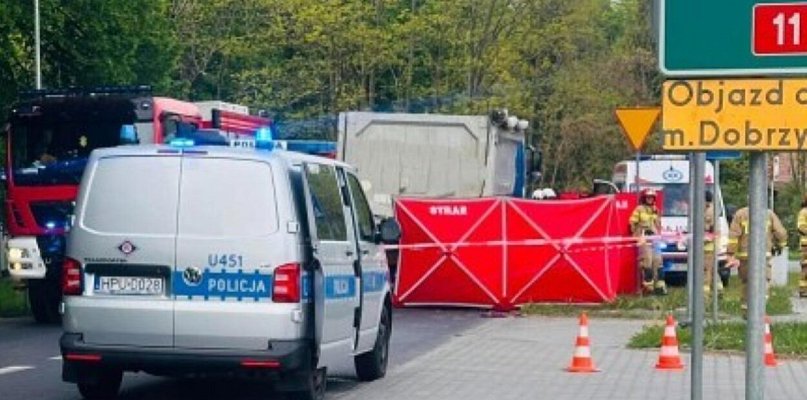 Dramat w Witaszyczkach. Ciężarówka potrąciła rowerzystkę (ZDJĘCIA)