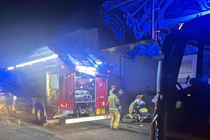 Strażacy walczyli z ogniem w Witaszycach.