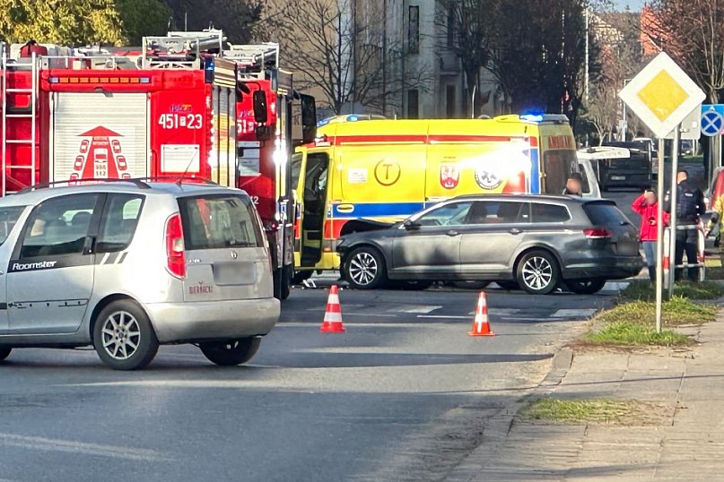 Kolizja na ul. Szubianki w Jarocinie