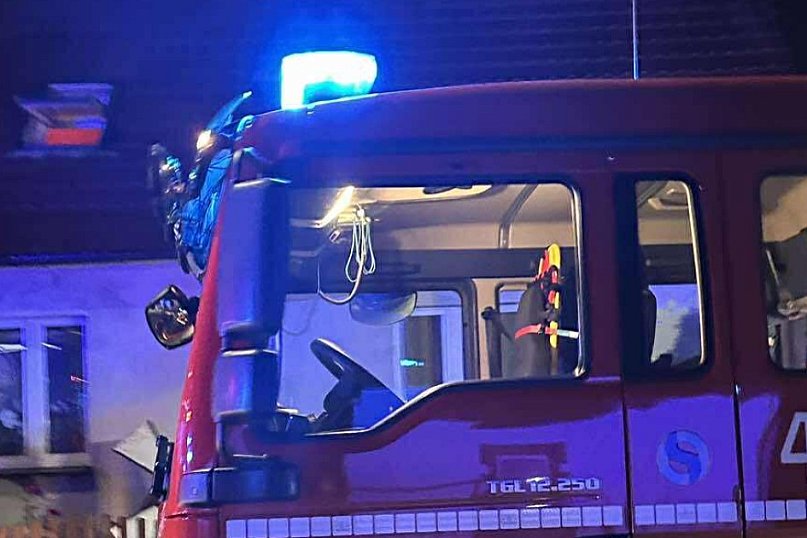 Pożar sadzy w kominie w Noskowie