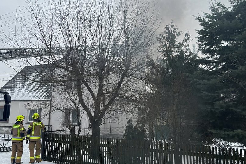 Pożar sadzy w Wilkowyi