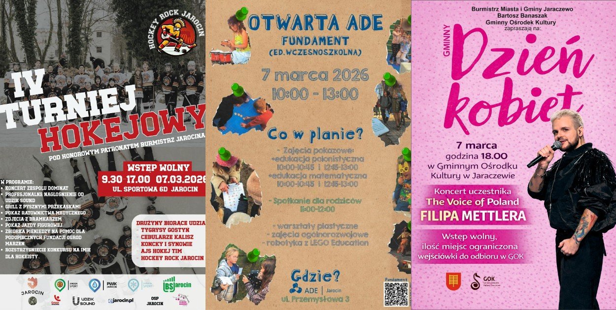Co robić w weekend w Jarocinie? Hokej, koncerty i dzień otwarty szkoły